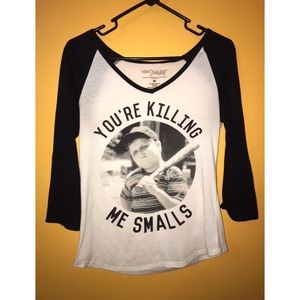 Black and white “The Sandlot” themed baseball tee